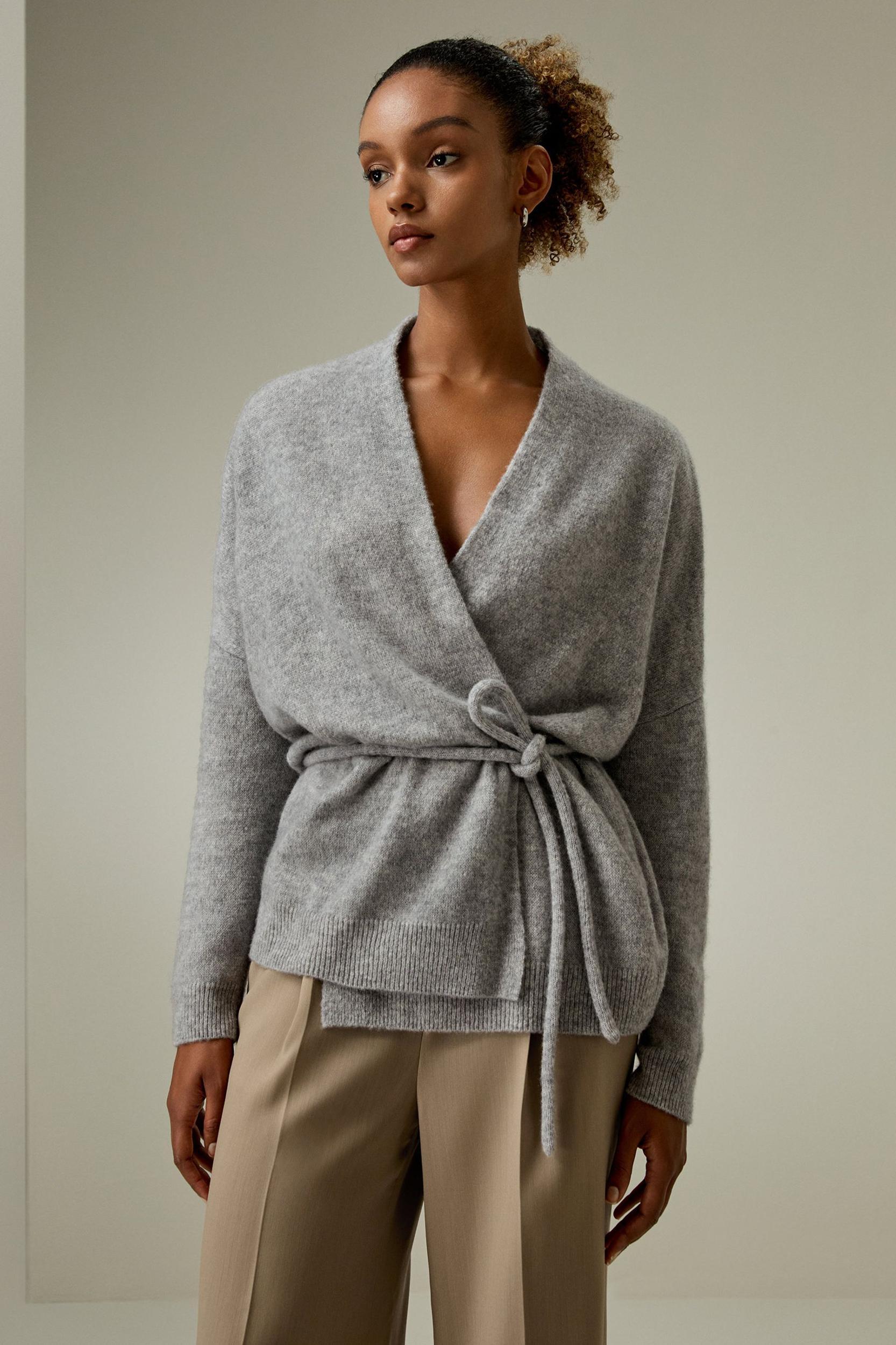 Lounge Wrap Knit Cardigan Product Image