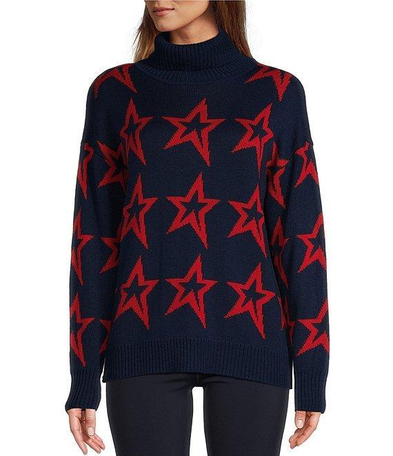 Antonio Melani Active Star Wool Turtleneck Long Sleeve Sweater Product Image