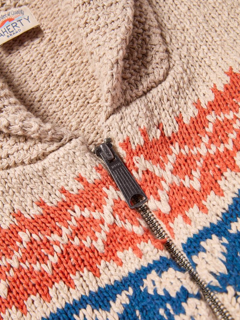 Surf To Snow Zip Cardigan - Pacific Wheat Product Image