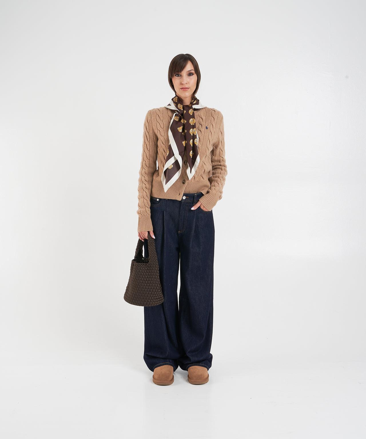 Cardigan with cable knit pattern Product Image