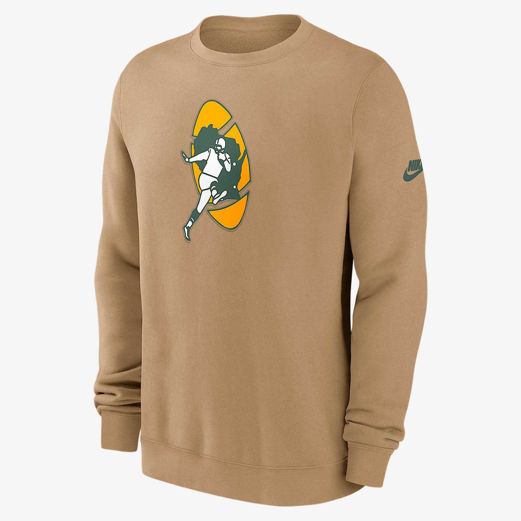 Green Bay Packers Swing Pass Rewind Club Men's Nike NFL Pullover Crew Product Image