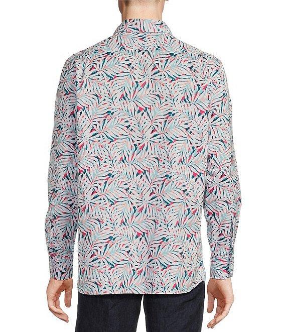 Cremieux Blue Label Key West Collection Long Sleeve Palm Two-Sided Cuff Woven Shirt Product Image