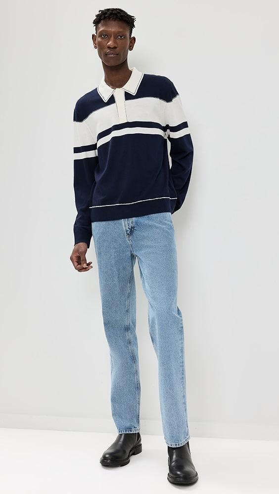 SIMKHAI Louis Striped Polo Sweater | Shopbop Product Image