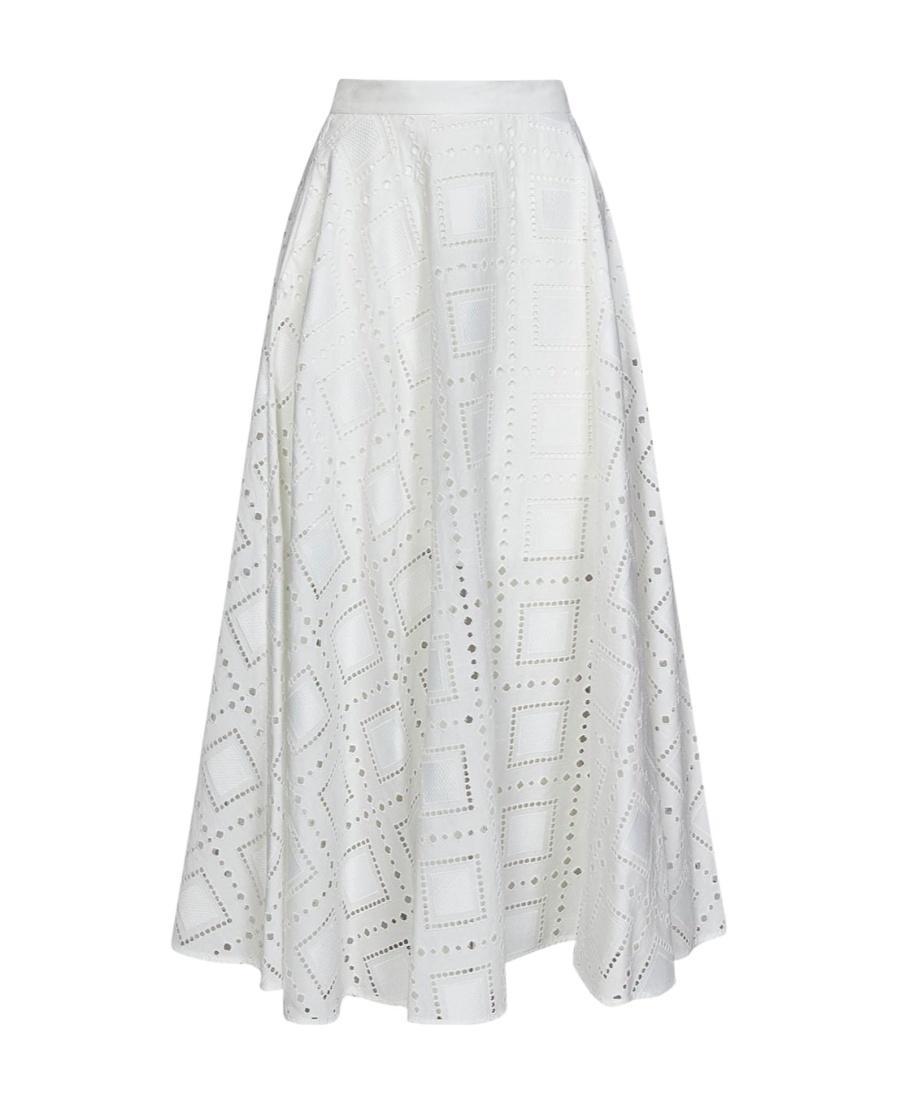 MSGM High Waist Skirt In White Product Image