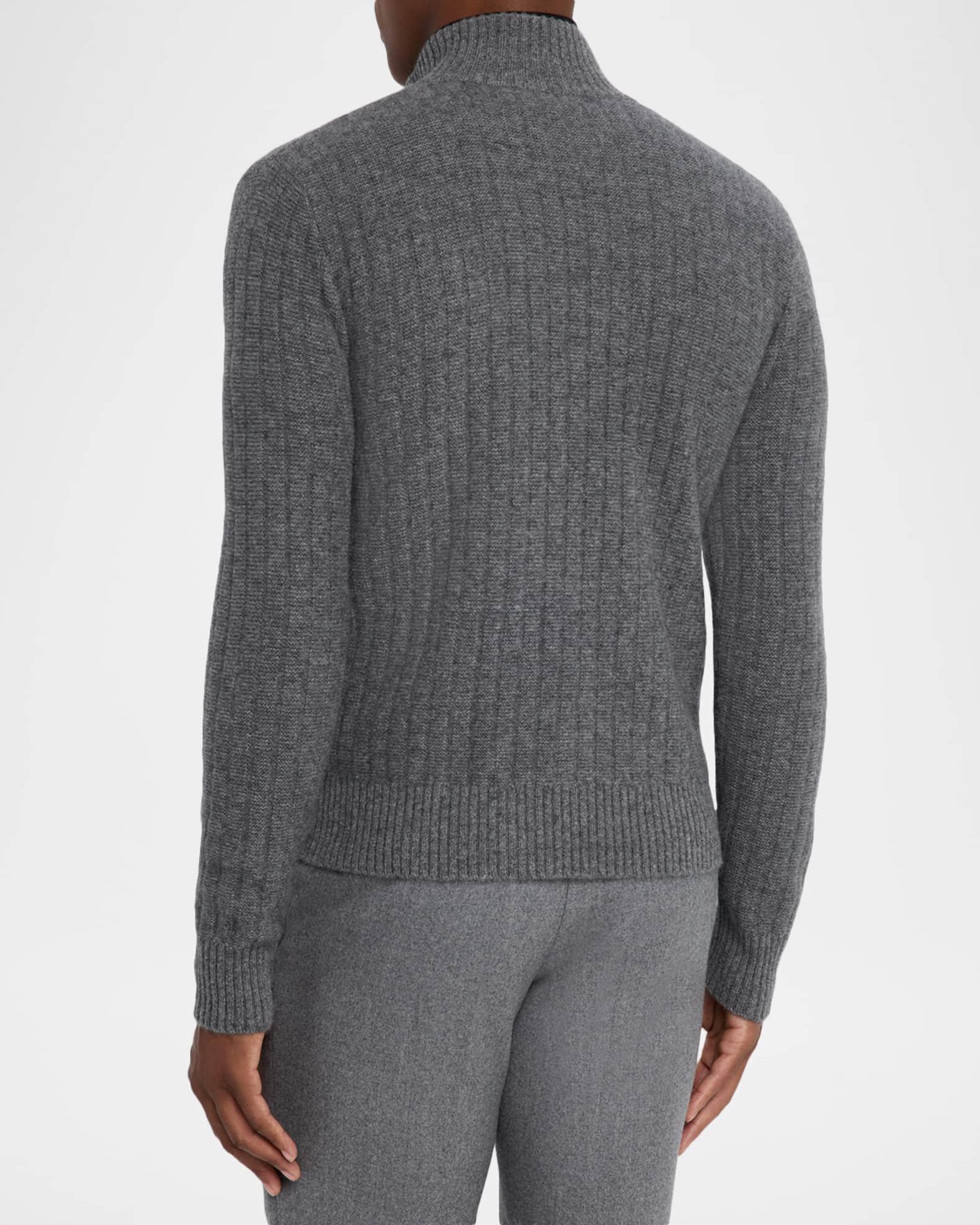 Men's Ribbed Full-Zip Cashmere Sweater Product Image
