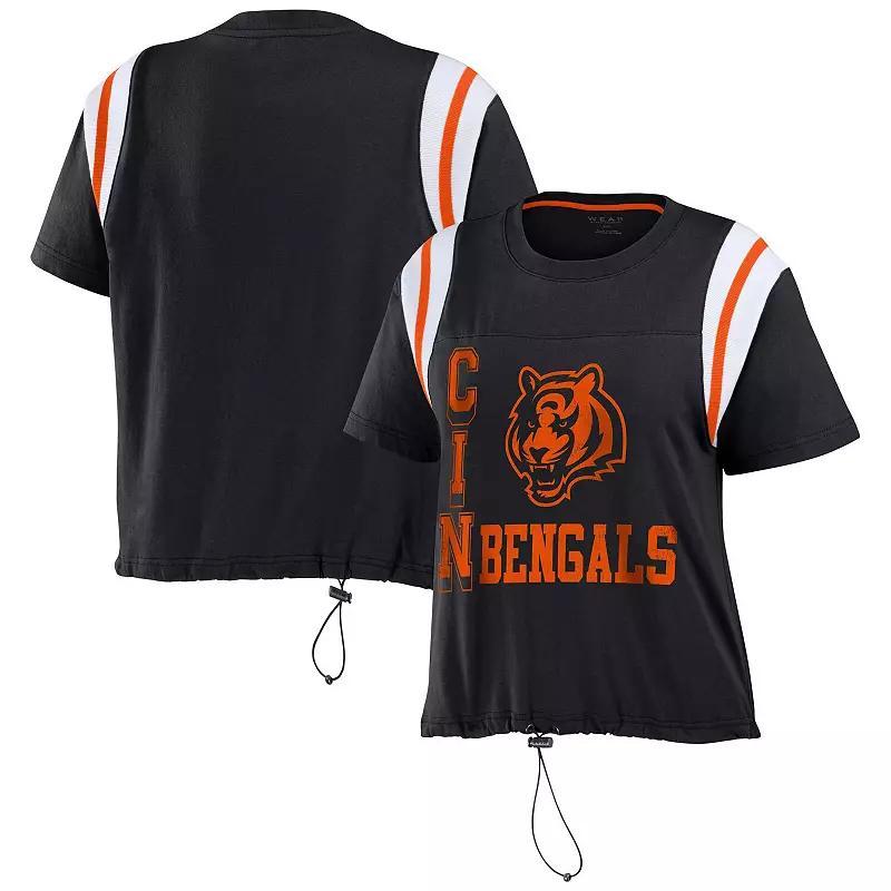 Womens WEAR by Erin Andrews Cincinnati Bengals Cinched Colorblock T-Shirt Product Image