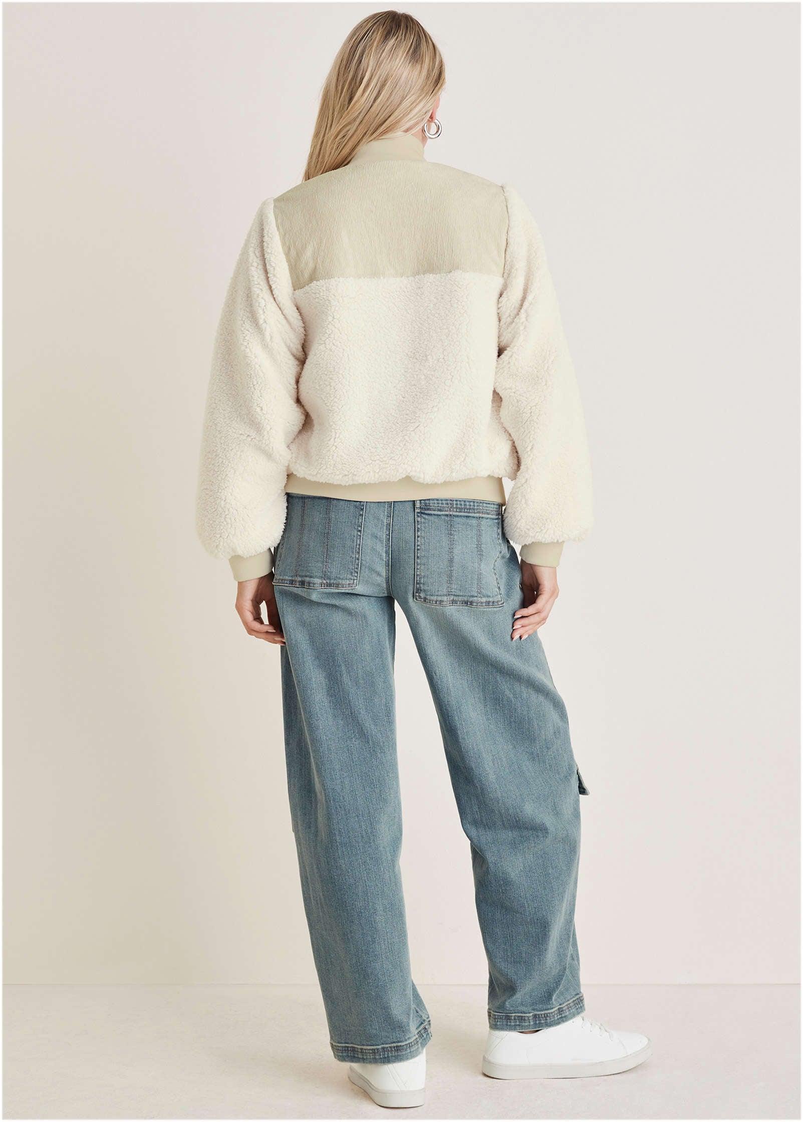 Sherpa Bomber Jacket - Off White Product Image