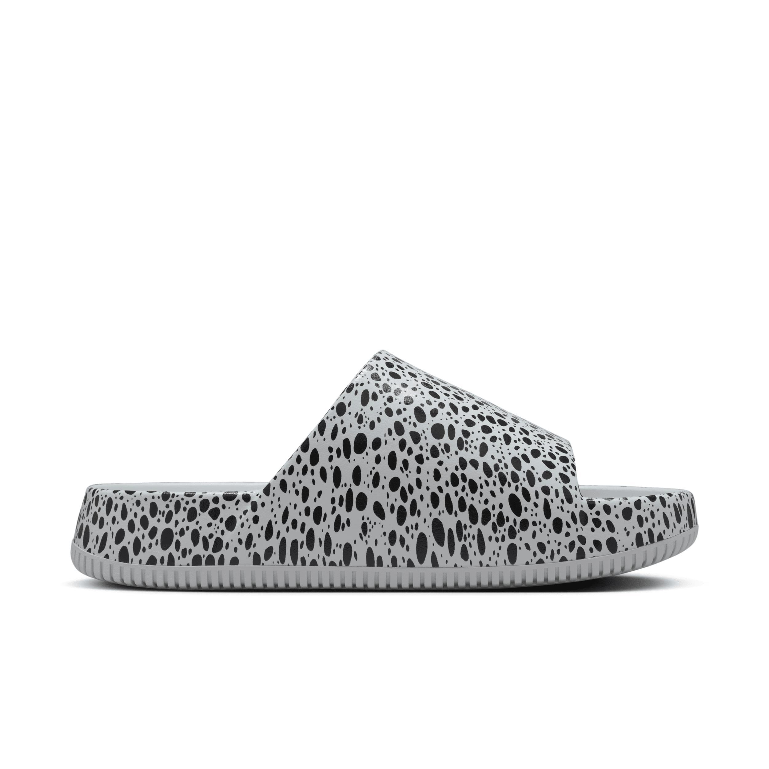 Nike Mens Calm Slides Print NS - Shoes Football Grey/Dk Obsidian/Football Grey Product Image