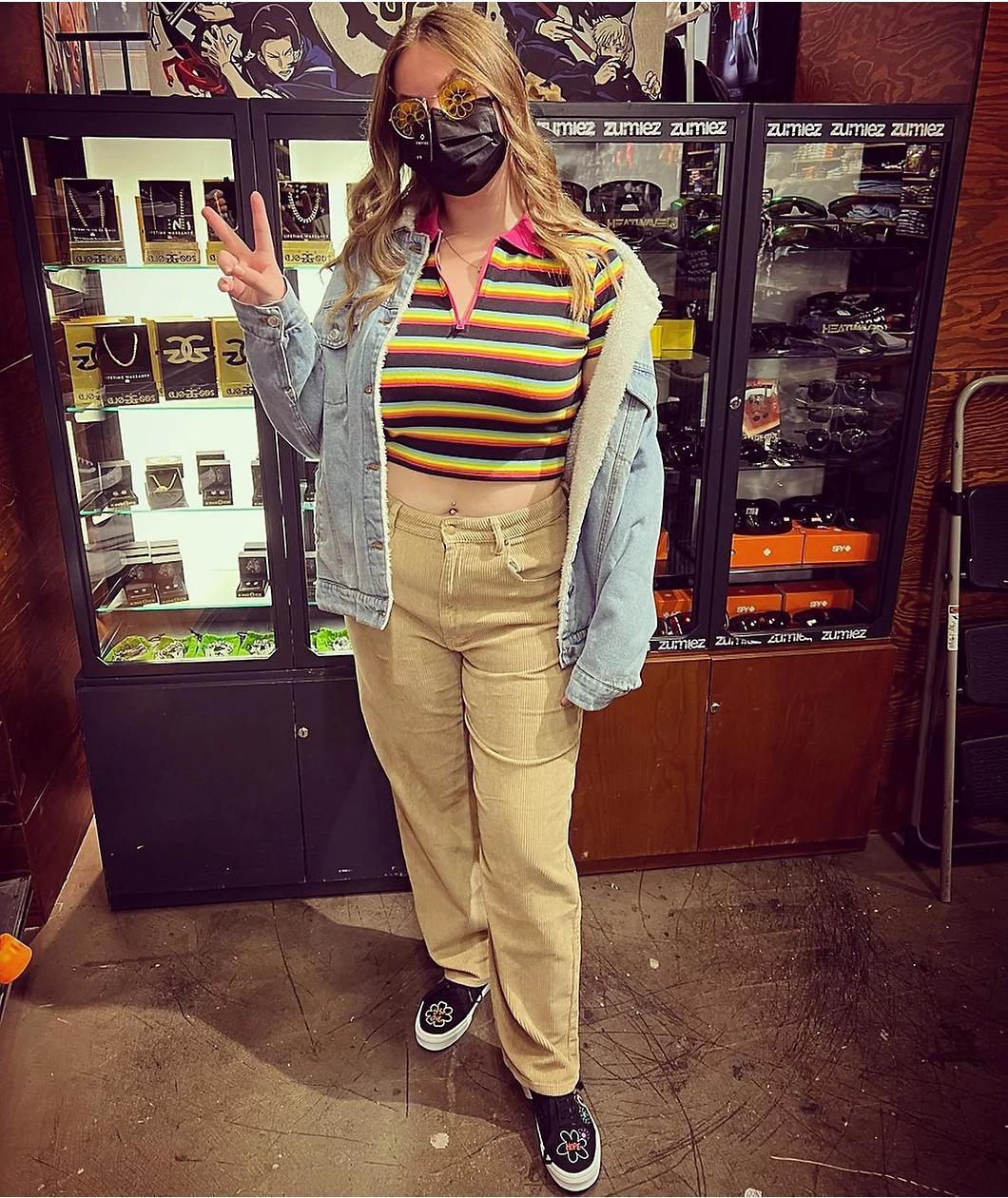 Empyre Tori 90s Khaki Corduroy Skate Pants Product Image