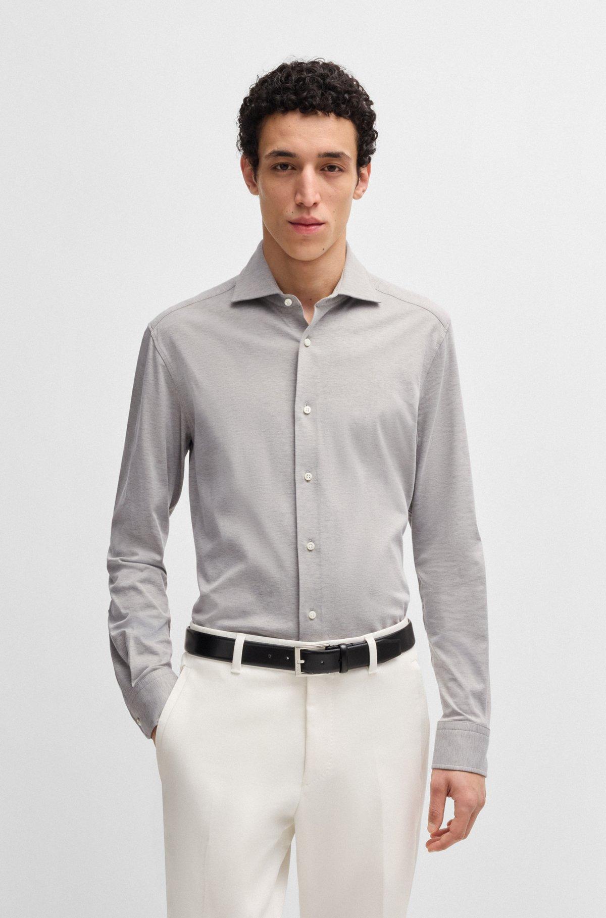 Slim-fit shirt in a stretch-cotton Product Image