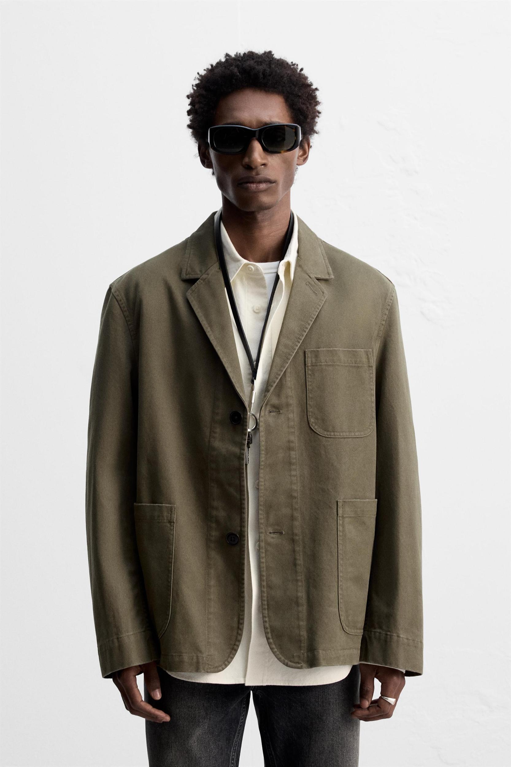 WASHED COTTON BLAZER Product Image