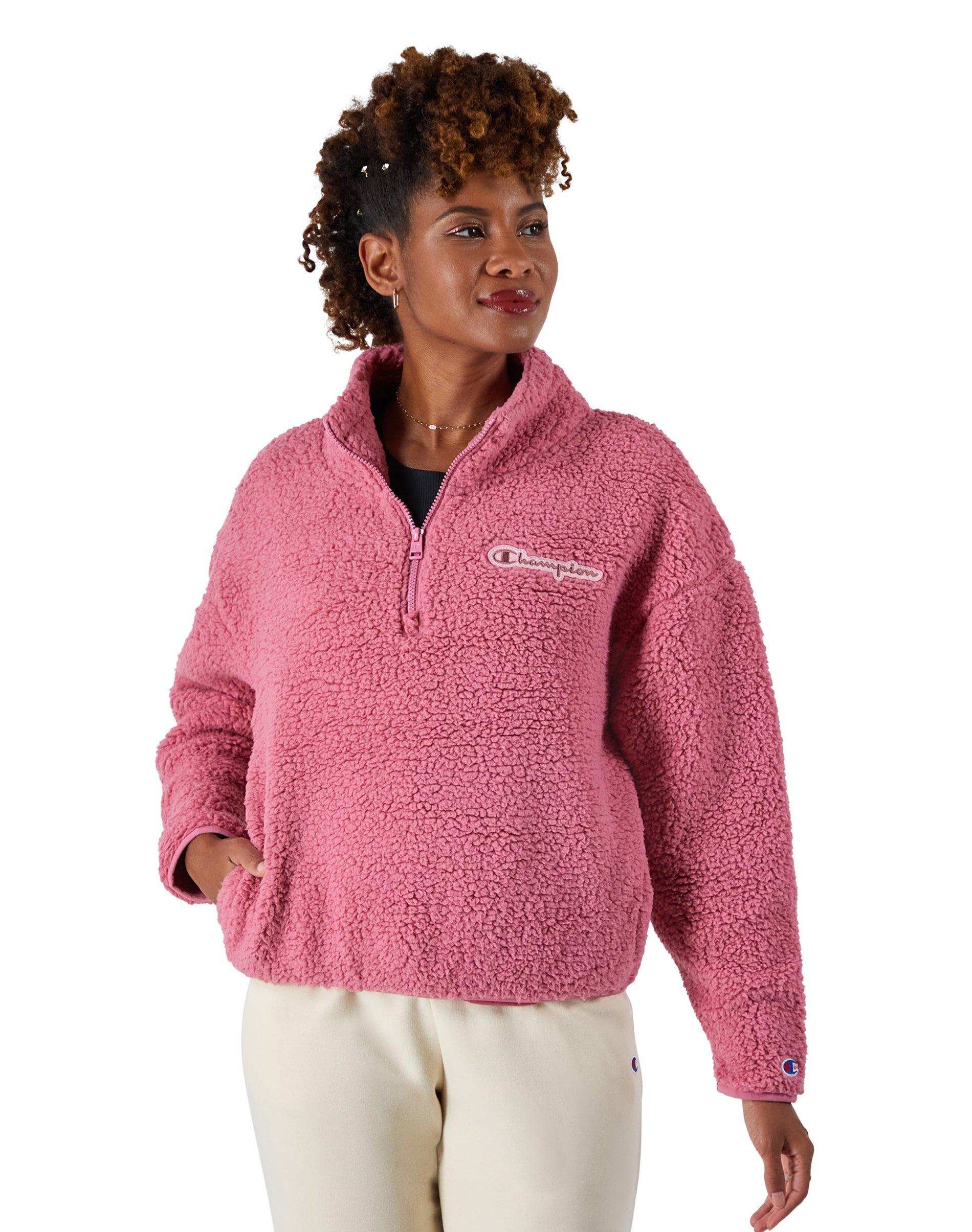 Champion Sherpa 1/4 Zip (Natural) Women's Clothing Product Image