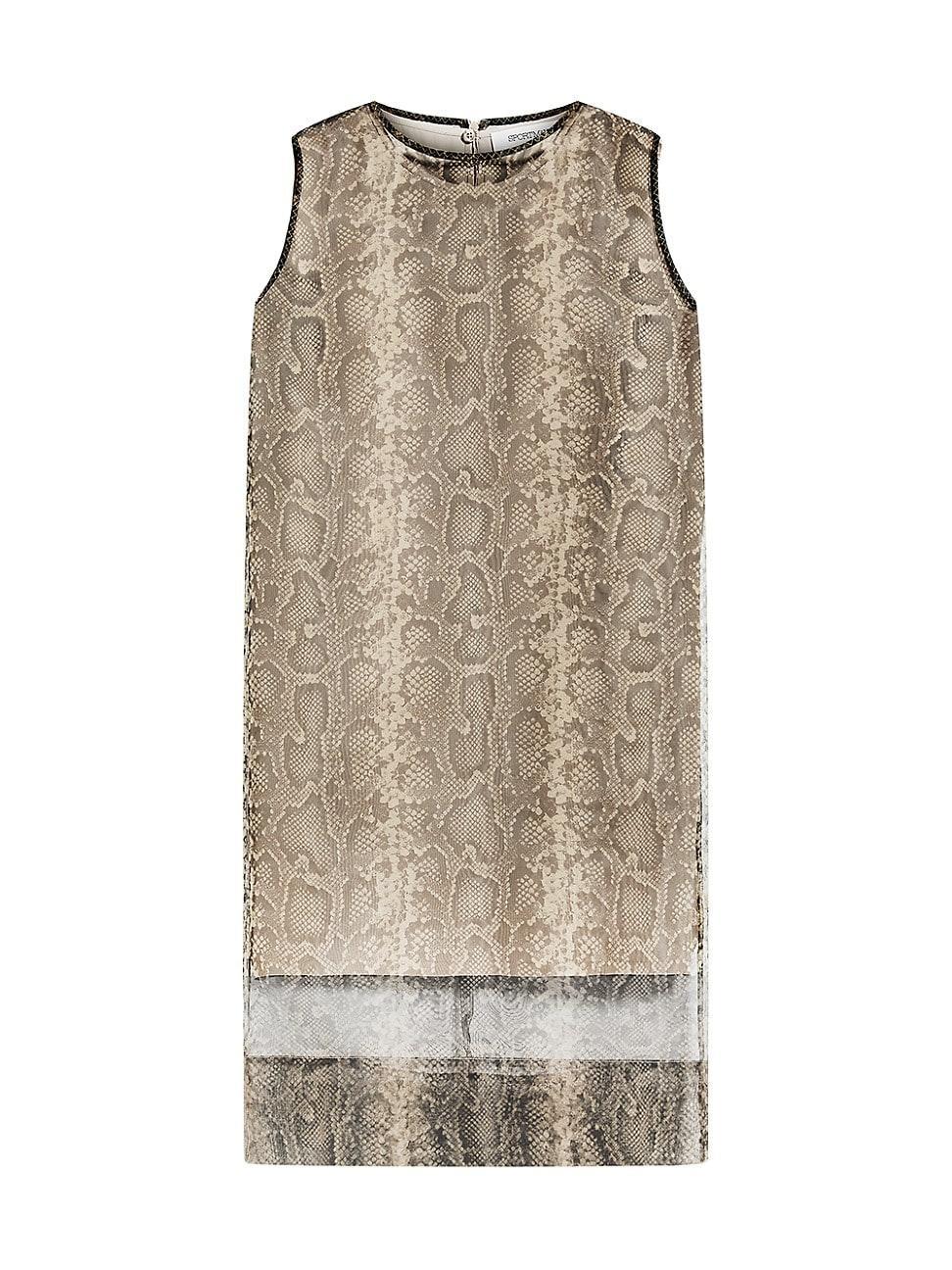 Womens Cubano Snake Organza Shift Dress Product Image