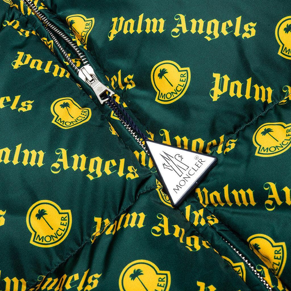Moncler Genius x Palm Angels Thompson Short Down Jacket - Dark Green Male Product Image