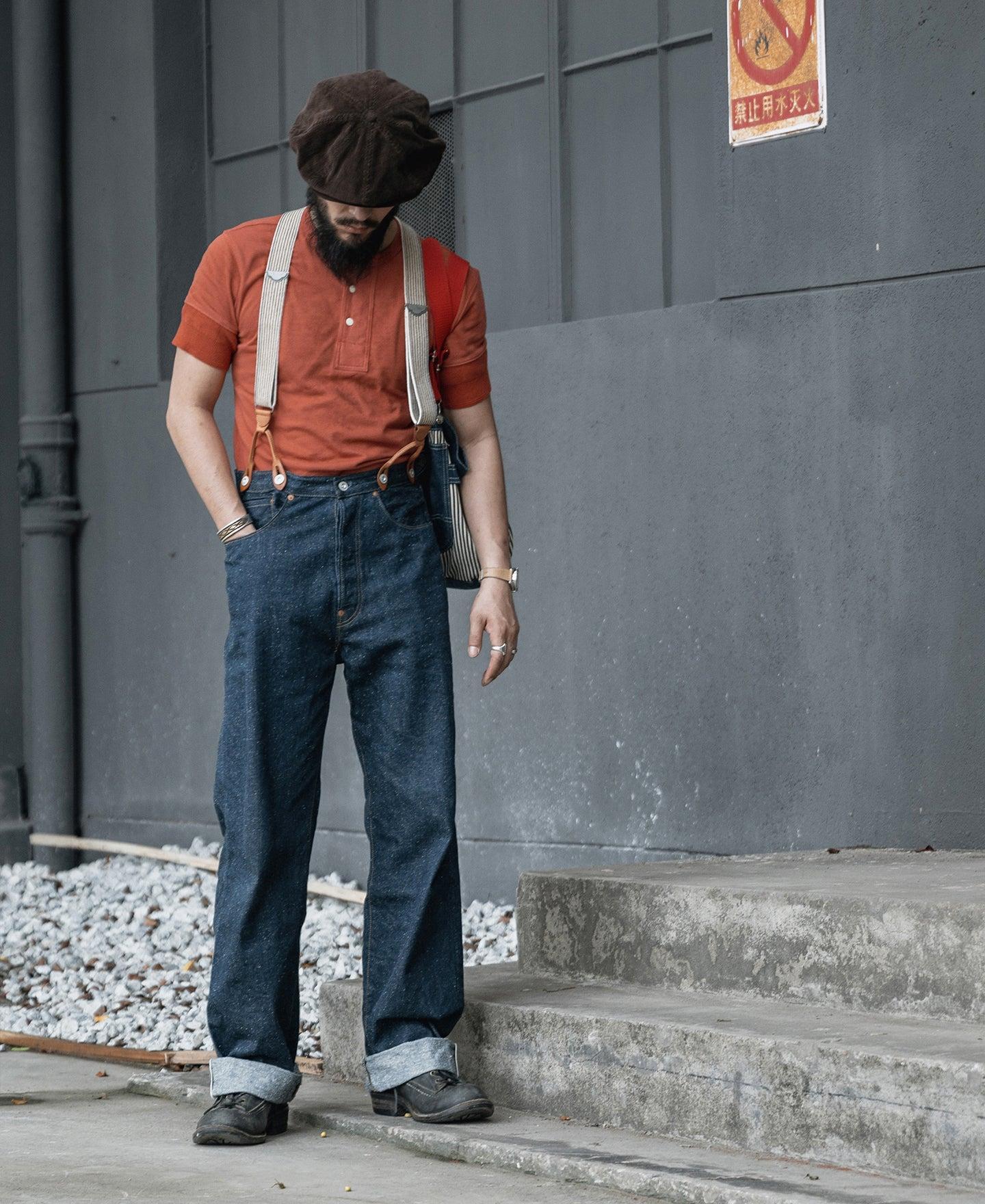 Vintage Short Sleeve Henley T-Shirt - Brick Red Product Image