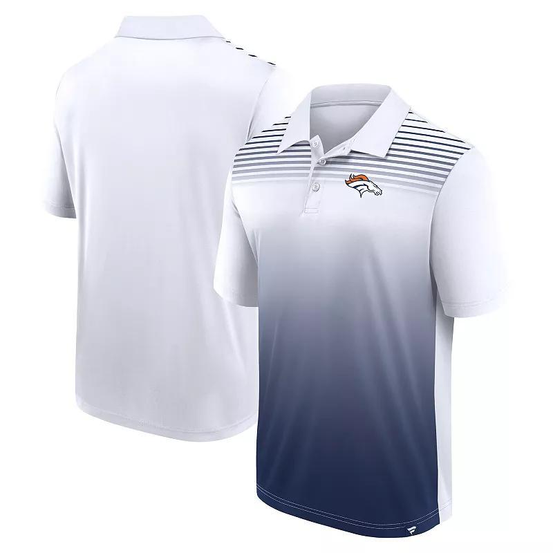 Men's White/Navy Denver Broncos Sandlot Game Polo, Size: 5XL Product Image
