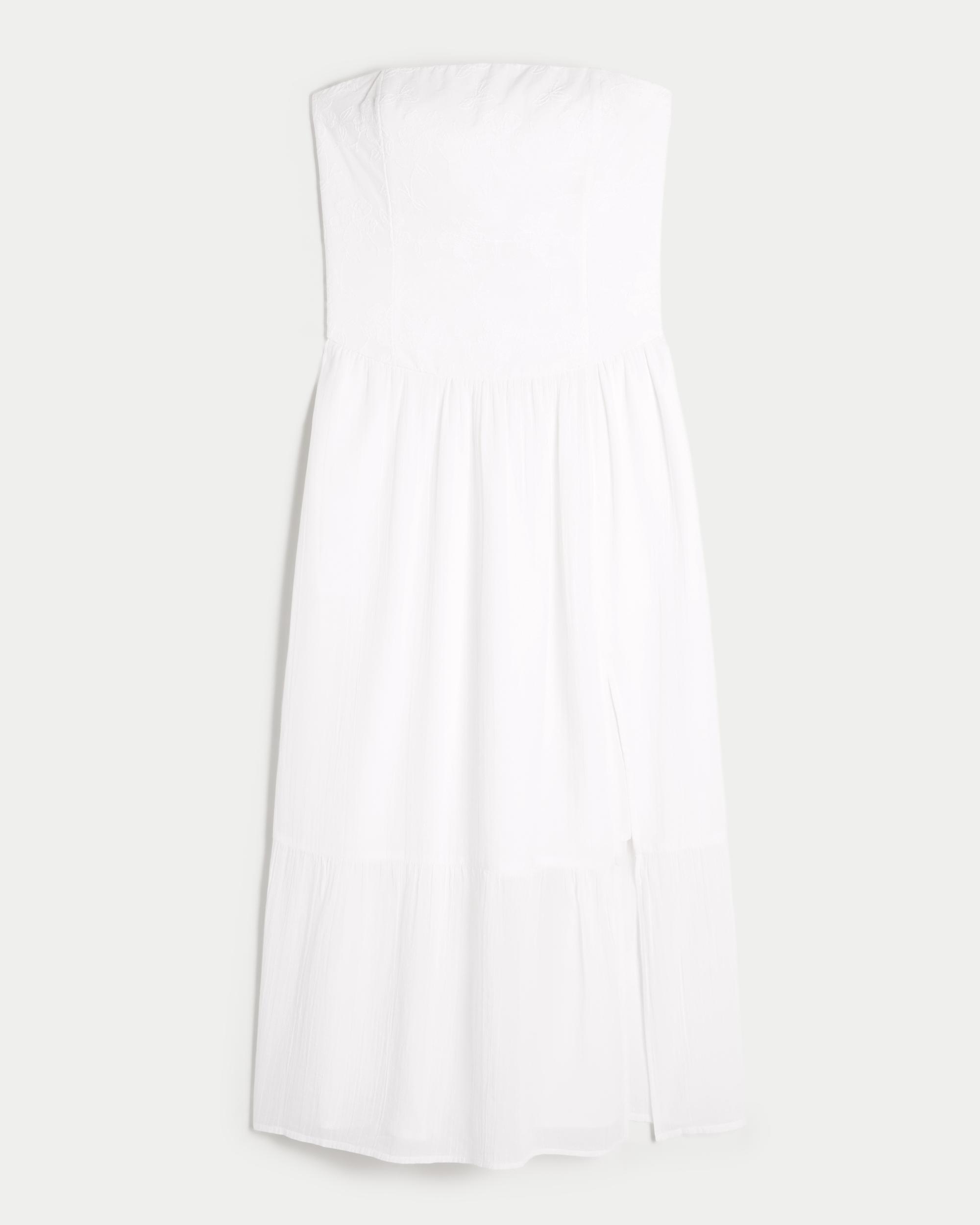 Strapless Embroidered Maxi Dress Product Image