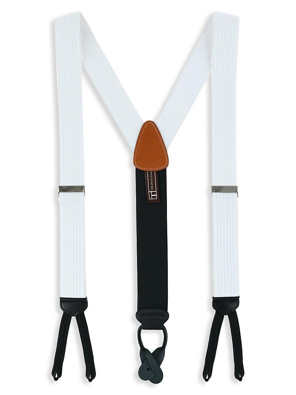 Mens Regal Silk and Leather Suspender Braces Product Image