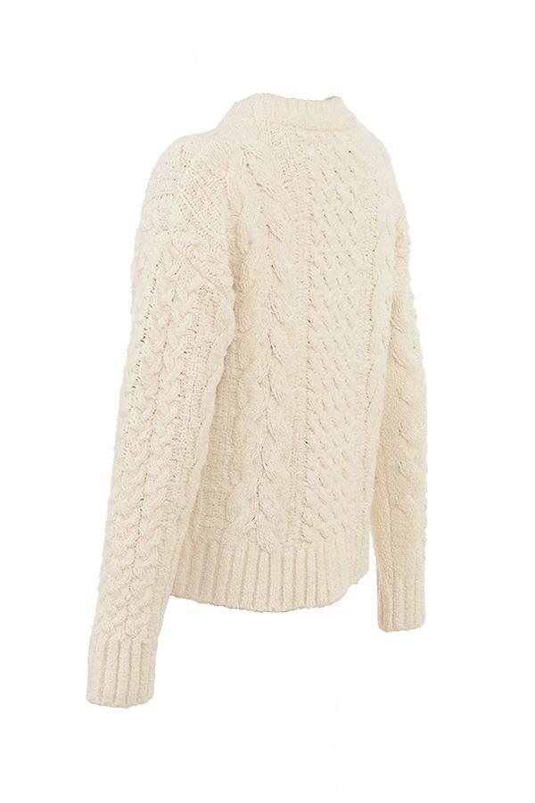 Jasper  cream chunky cable knit sweater - sale Product Image