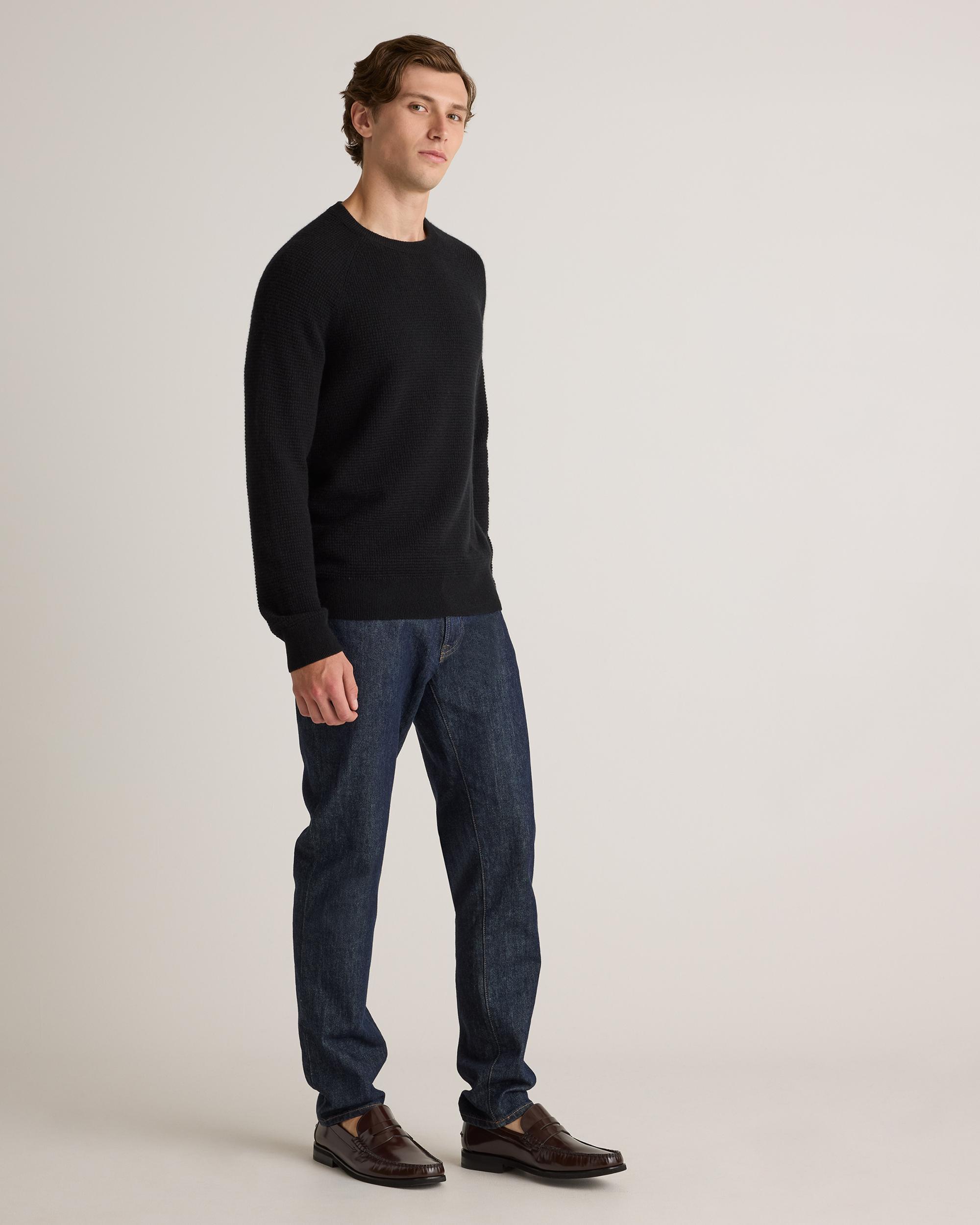Quince | Men's Mongolian Cashmere Waffle Sweatshirt Knit Sweaters Product Image