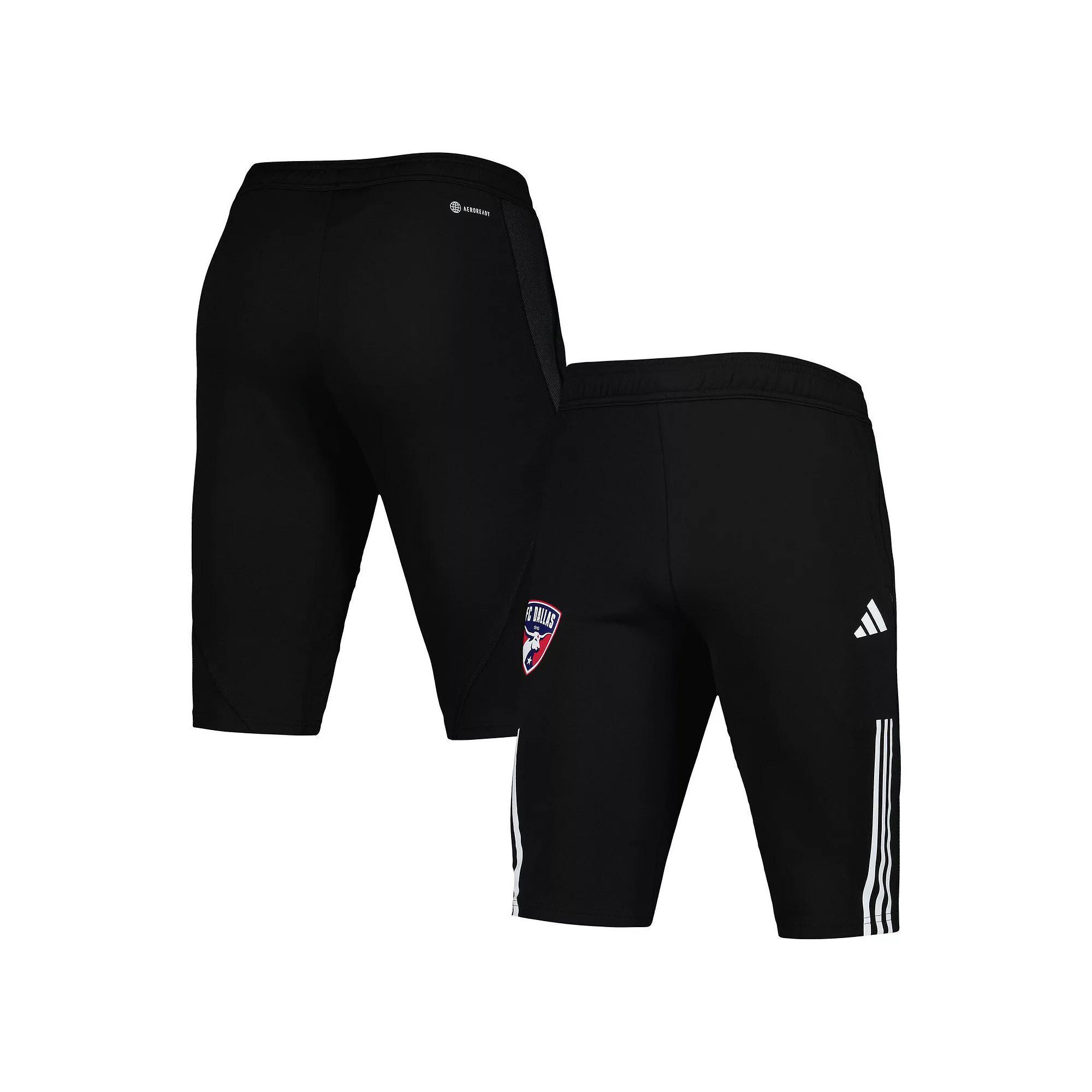 Mens adidas Black FC Dallas 2023 On-Field Training AEROREADY Half Pants Product Image