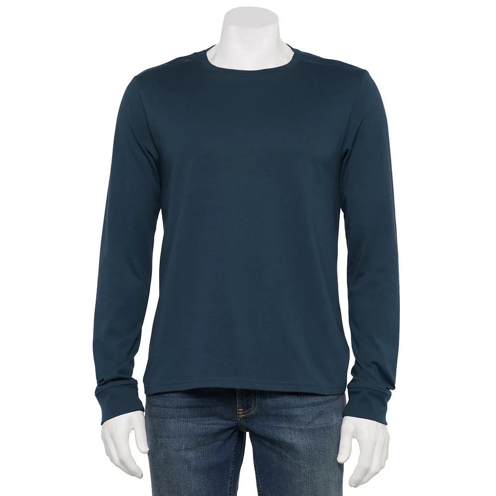 Men's Adaptive Sonoma Goods For Life® Easy Dressing Long Sleeve Crew Tee, Size: XL, White Product Image