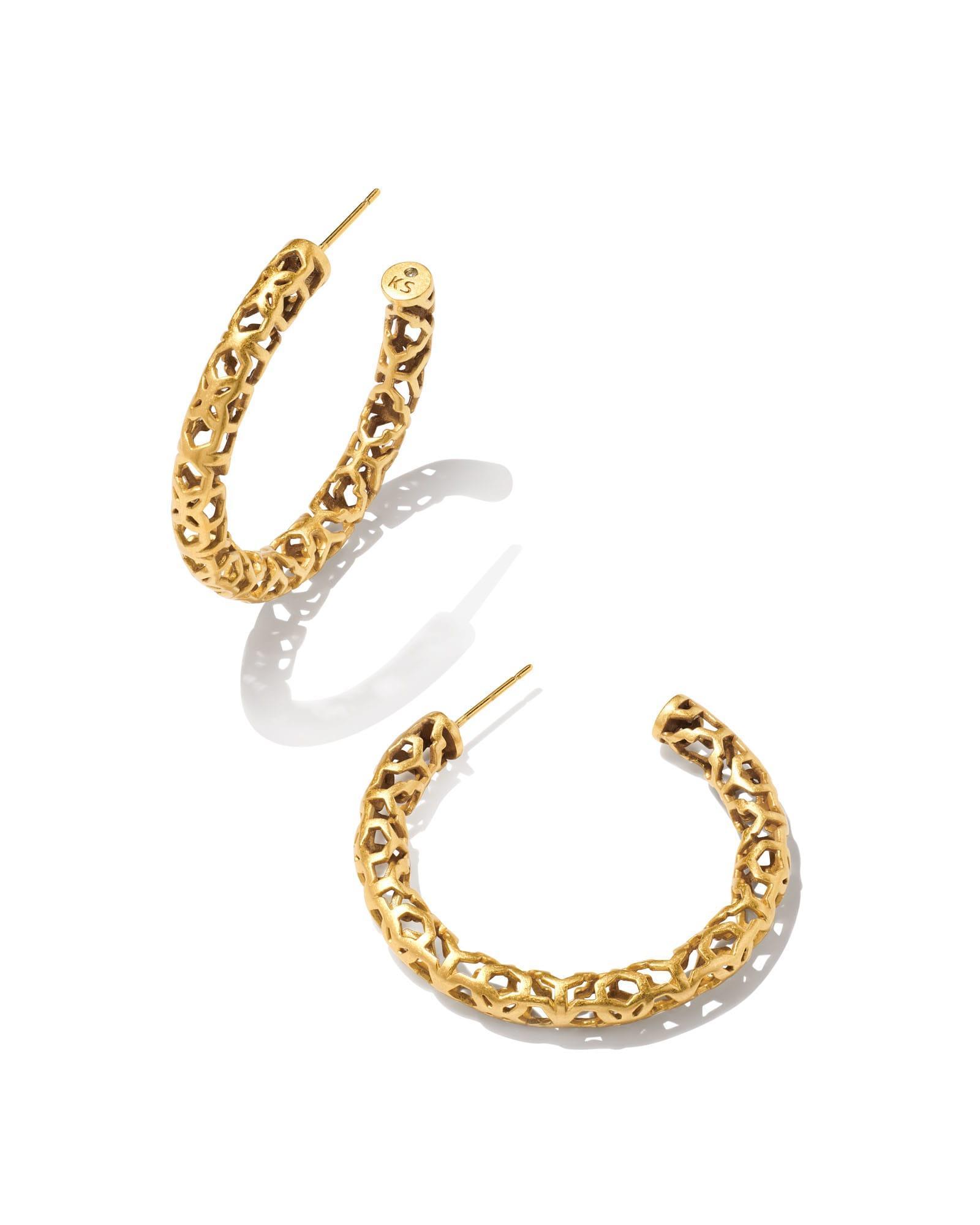 Maggie Small Hoop Earrings in Vintage Silver Product Image