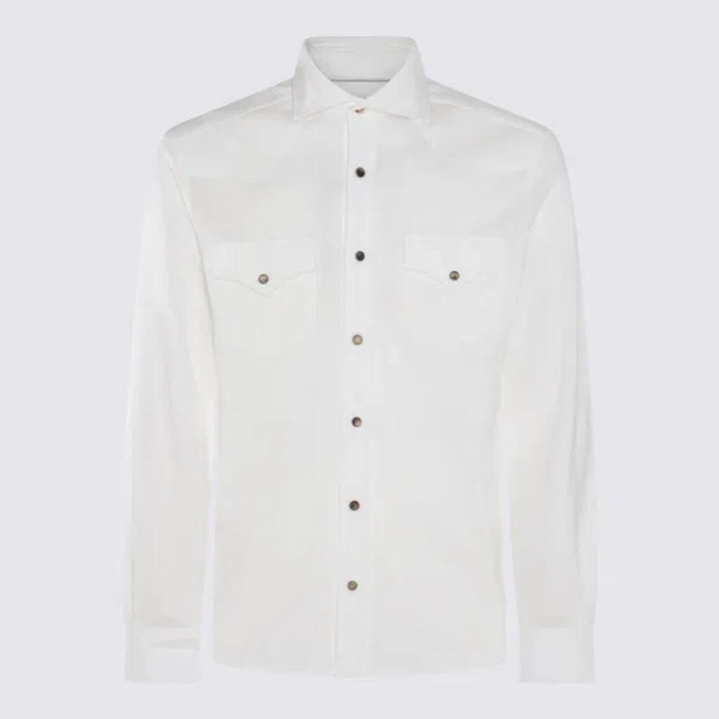 BRUNELLO CUCINELLI Shirt With Chest Pockets In White Product Image