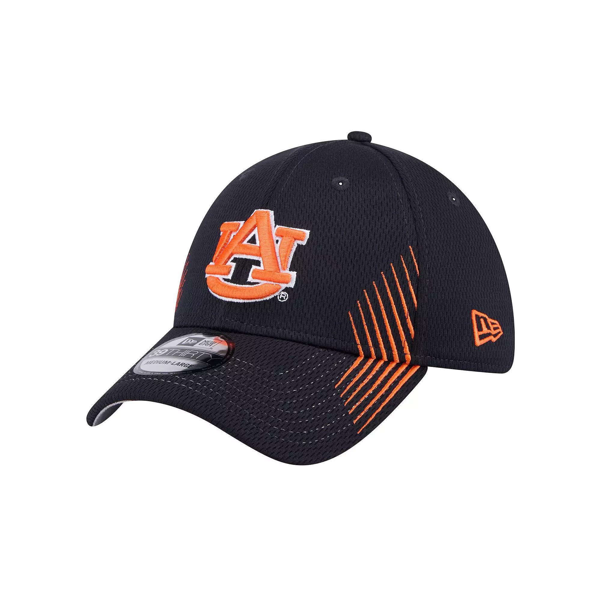 Men's New Era Navy Auburn Tigers Active Slash Sides 39THIRTY Flex Hat, Size: Medium/Large, Blue Product Image