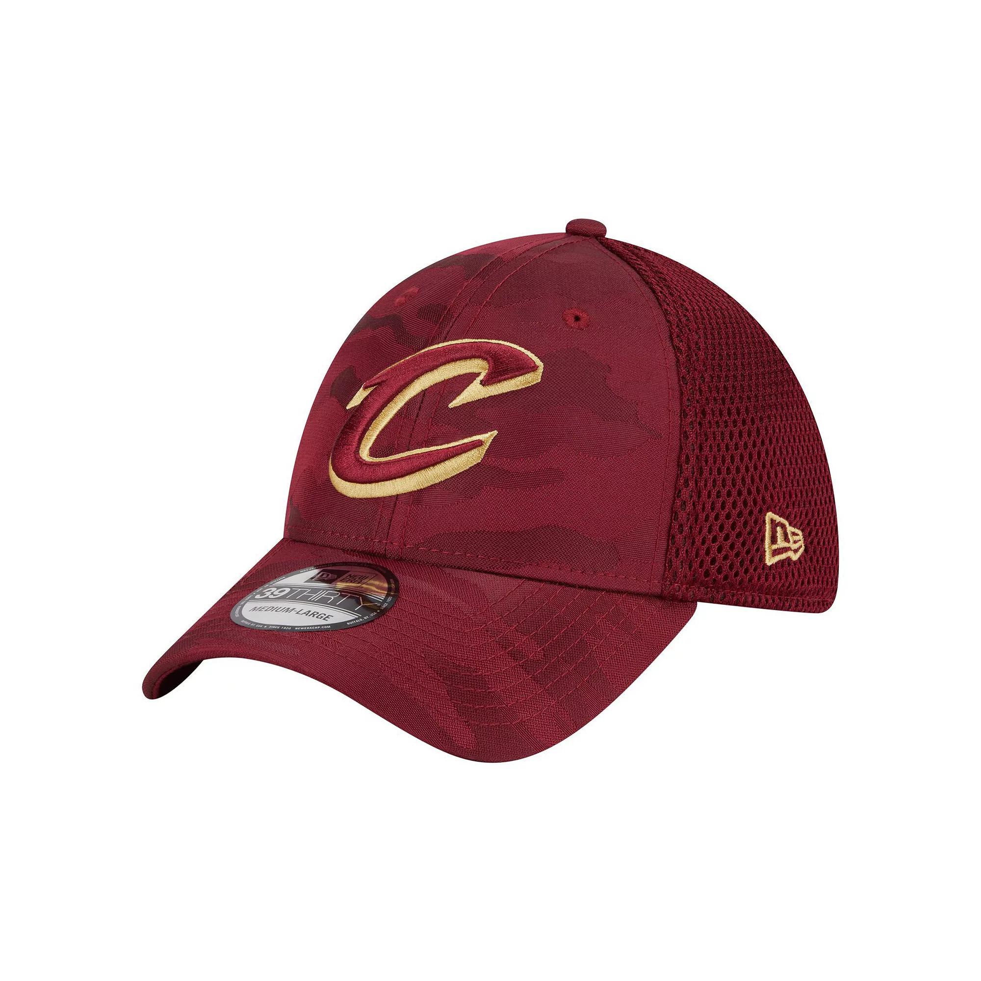 Men's New Era  Wine Cleveland Cavaliers Subtle Camo 39THIRTY Flex Hat, Size: Large/XL, Team Product Image