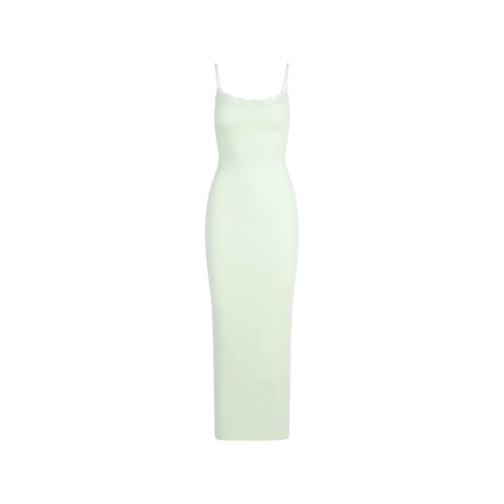 FITS EVERYBODY LACE LONG SLIP DRESS | SPEARMINT Product Image