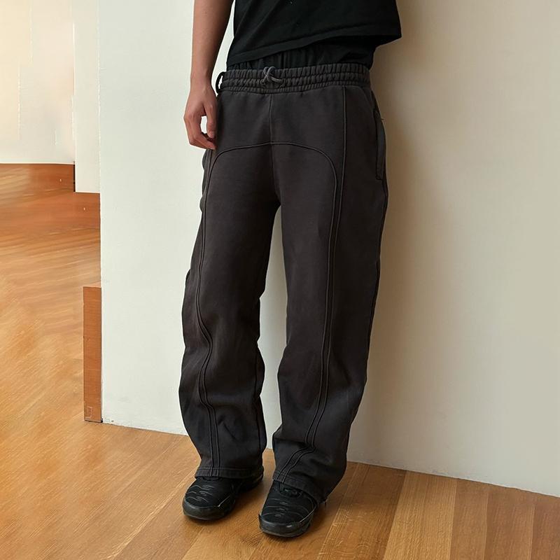 Hiphop Dividing Line Design Basic Sports Sweatpants Product Image
