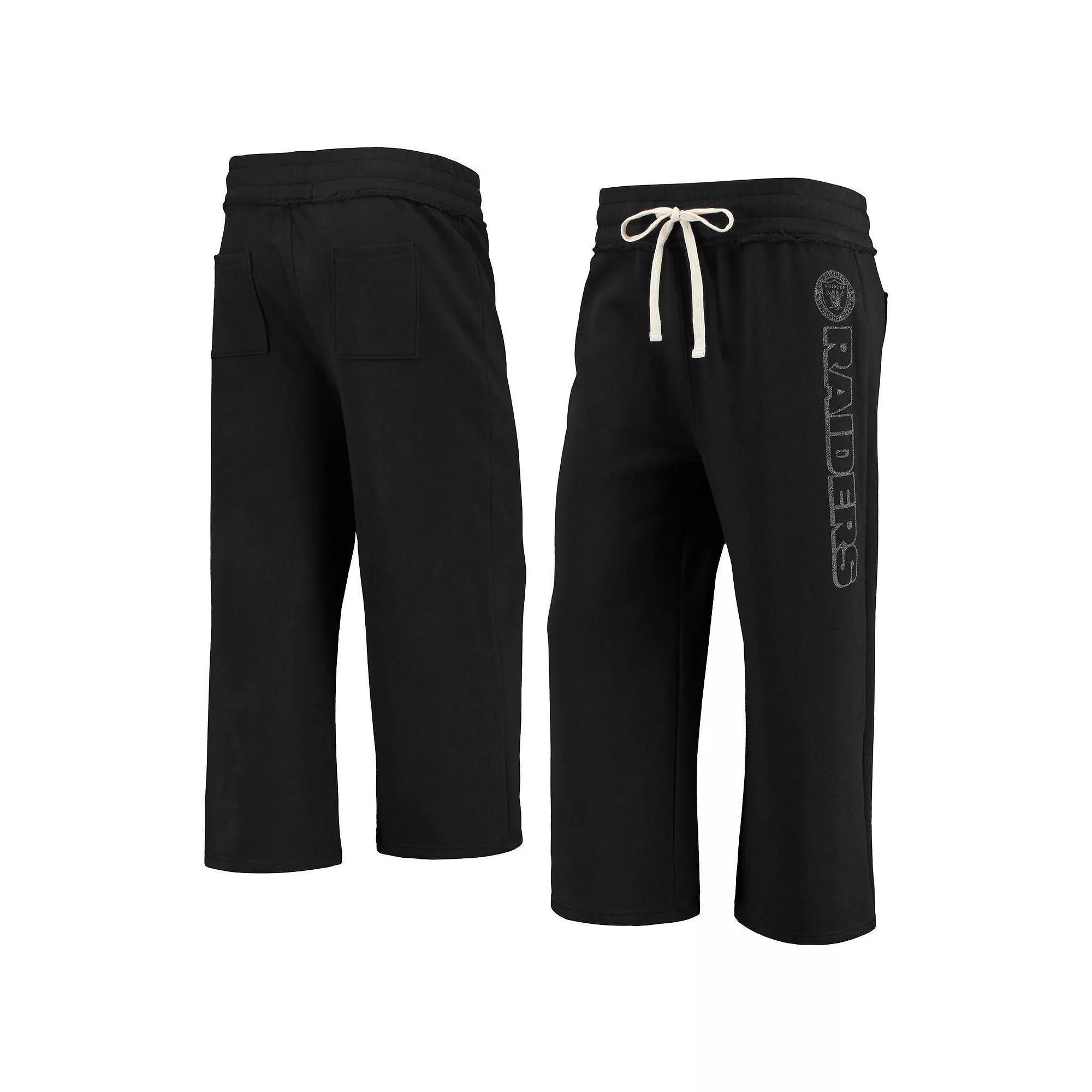 Women's Junk Food Black Las Vegas Raiders Cropped Pants, Size: Medium, Lvr Black Product Image