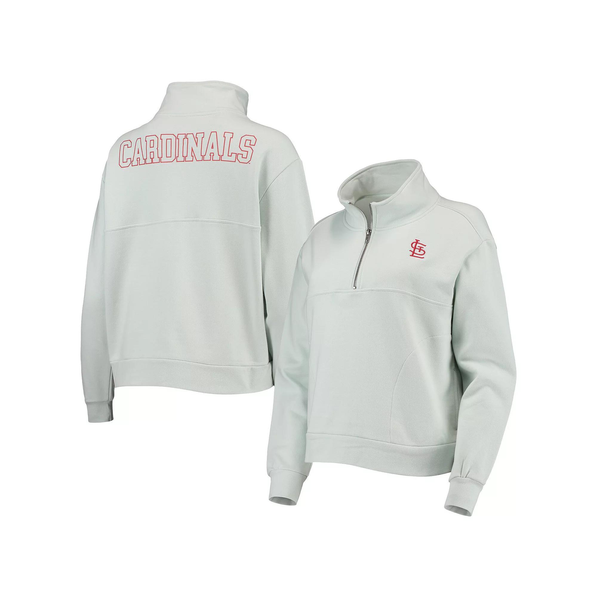 Women's The Wild Collective Light Blue St. Louis Cardinals Two-Hit Quarter-Zip Pullover Top, Size: Large Product Image