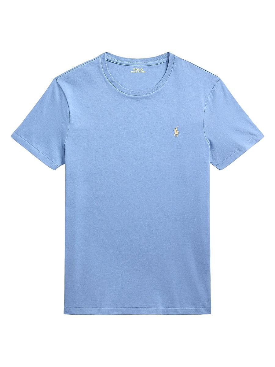 Mens Custom-Slim-Fit Jersey Crewneck T-Shirt Product Image