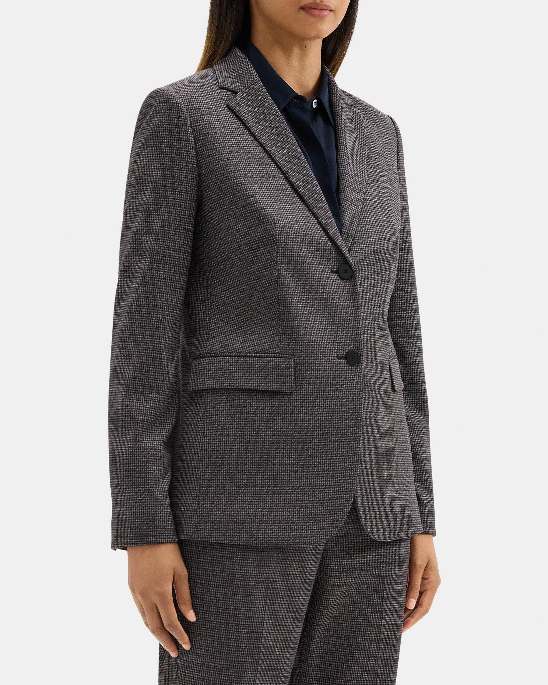 Classic Blazer in Plaid Ponte Product Image