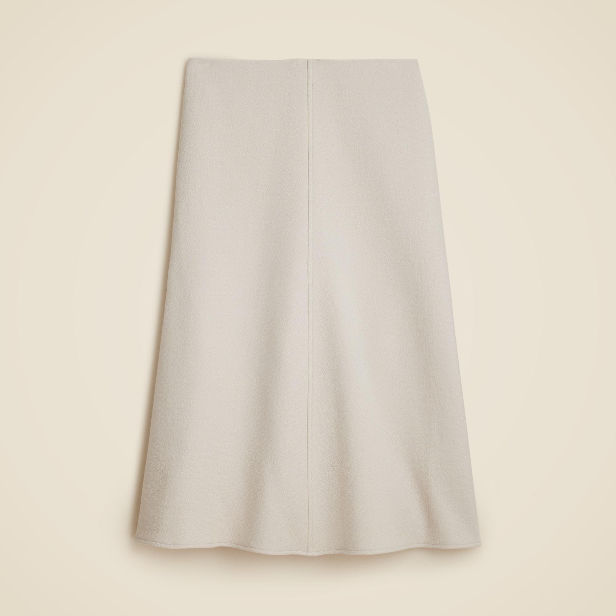 A-line circle skirt in double-cloth wool blend Product Image