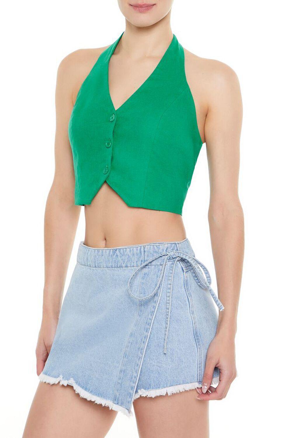 Poplin Halter Crop Top | Forever 21 Product Image