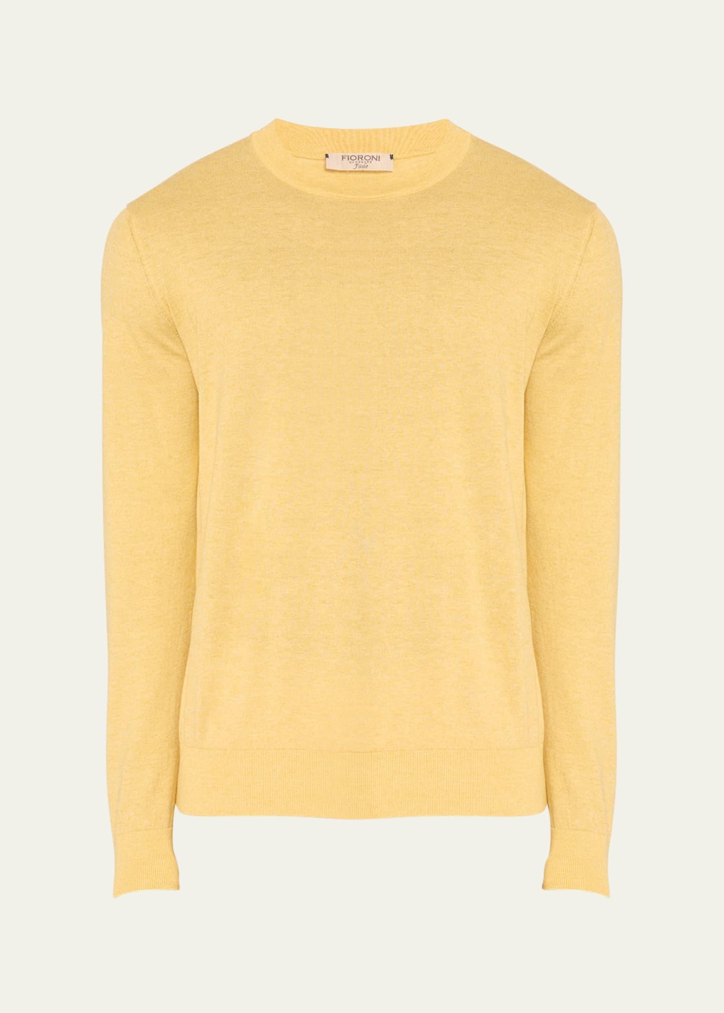 Mens Cashmere Cotton Crewneck Sweater Product Image