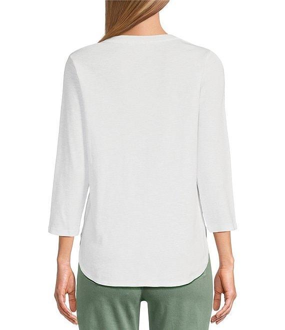 Tommy Bahama Ashby Isles Slub Rib V-Neck 3/4 Sleeve Tee Product Image
