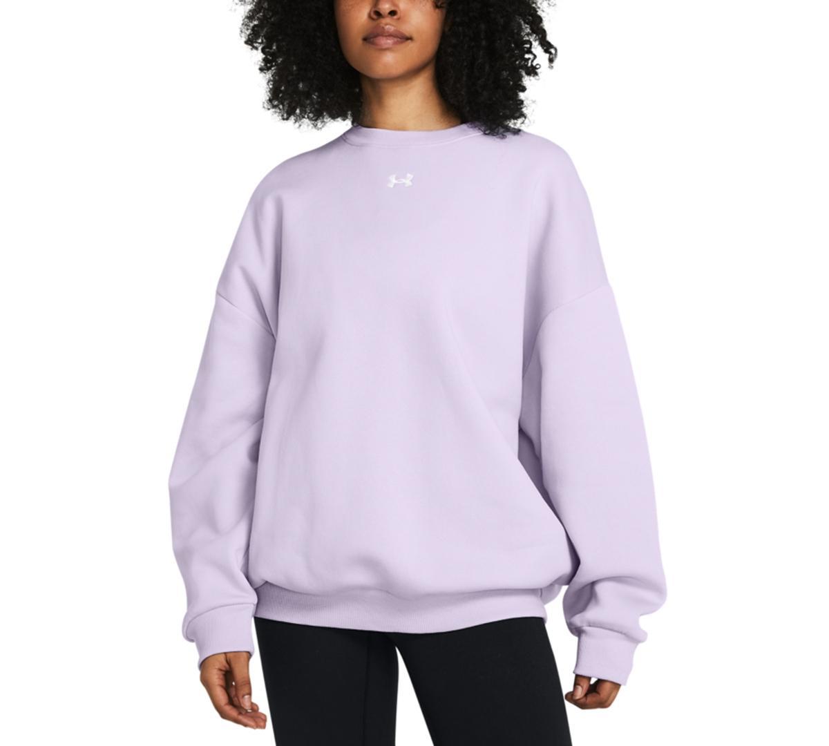 Womens UA Rival Fleece Oversized Crew Product Image