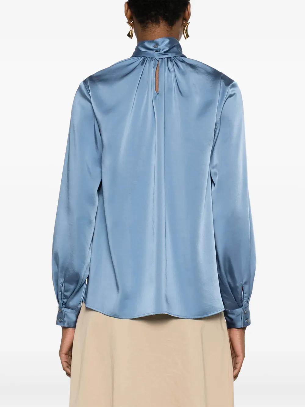 pussy-bow collar blouse Product Image