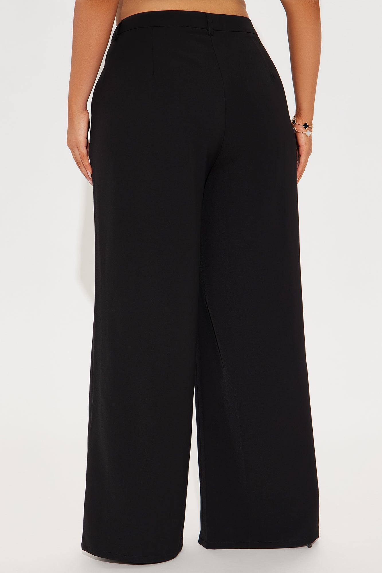 High Returns Wide Leg Trouser - Black Product Image