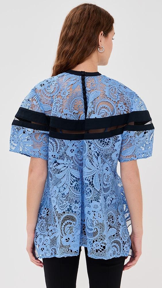 3.1 Phillip Lim Corded Embroidered Lace Flounce Top | Shopbop Product Image