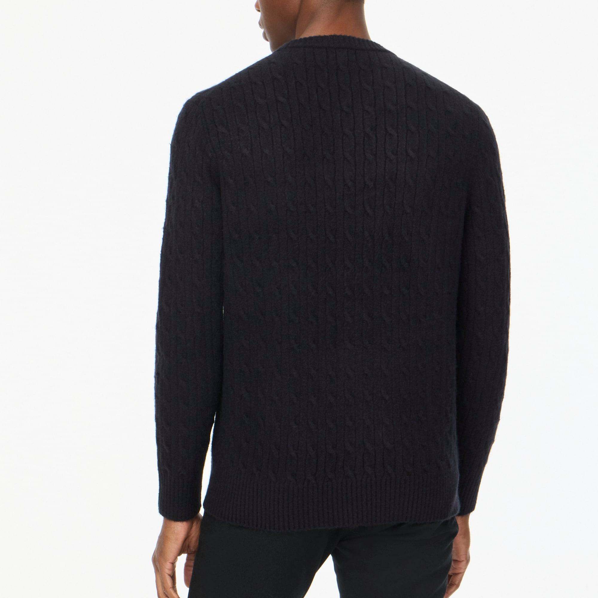 Extra-soft cable crewneck sweater Product Image