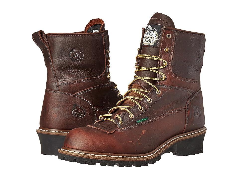 Georgia Boots Loggers Men's Waterproof Work Boots, Size: 12 Wide, Tumbled Brown Product Image