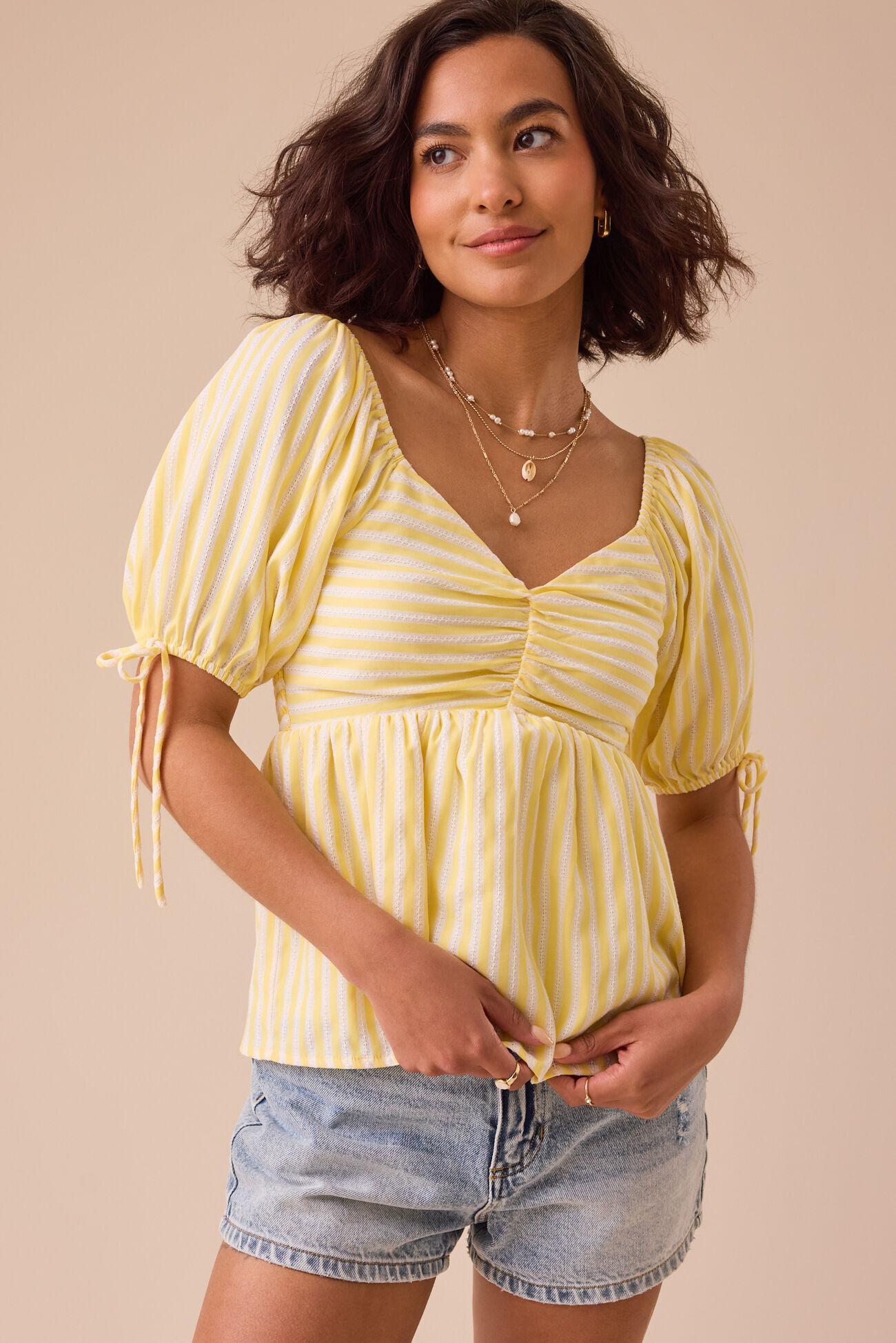 Sonia Striped Babydoll Top Product Image