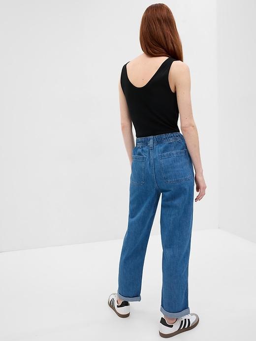 Mid Rise Denim Easy Jeans Product Image