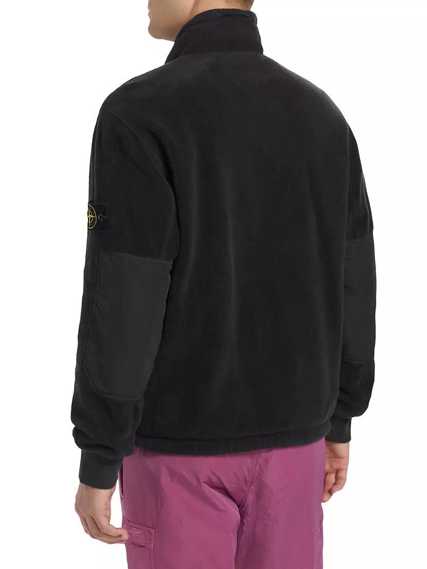 Mens Cotton-Blend Fleece Jacket Product Image