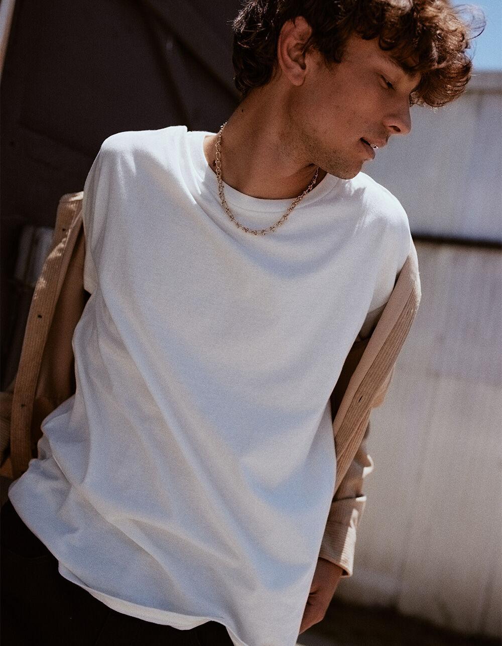 RSQ Mens Oversized Solid Tee - OFF WHITE Product Image